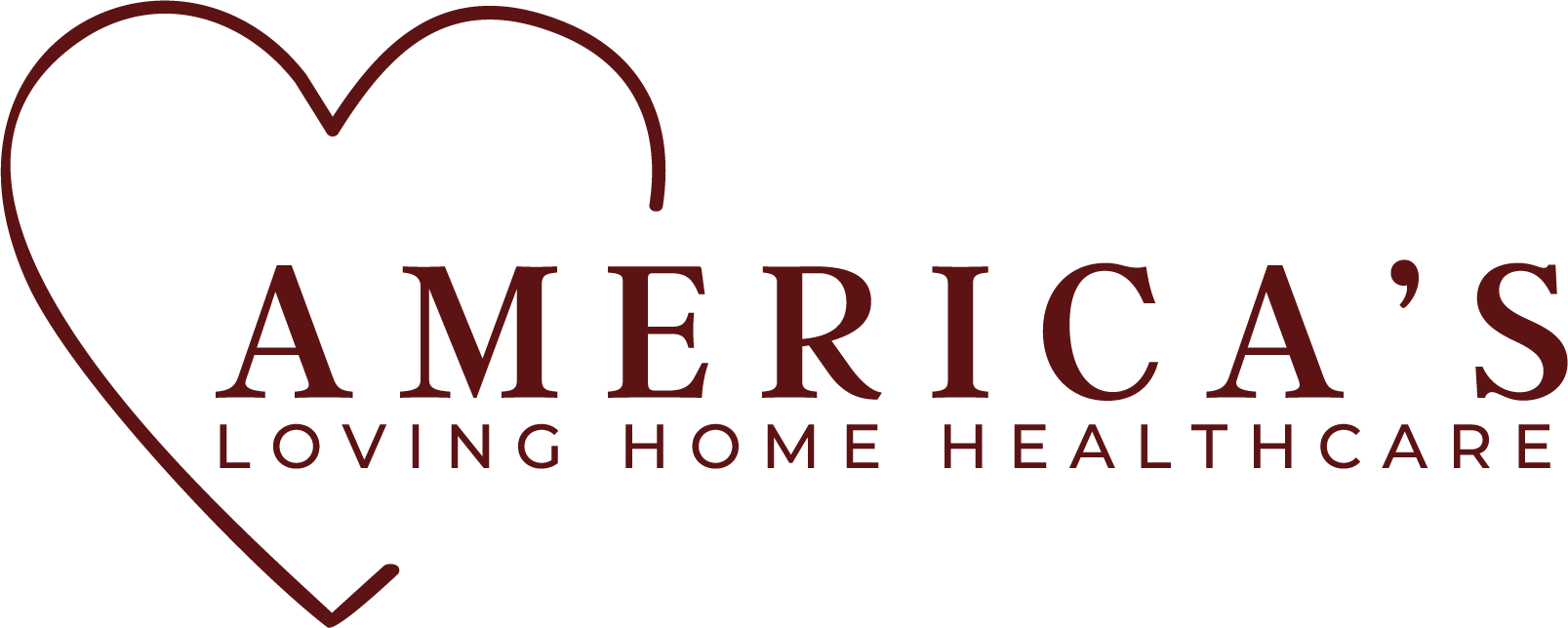 America’s Loving Home Healthcare Logo Burgundy